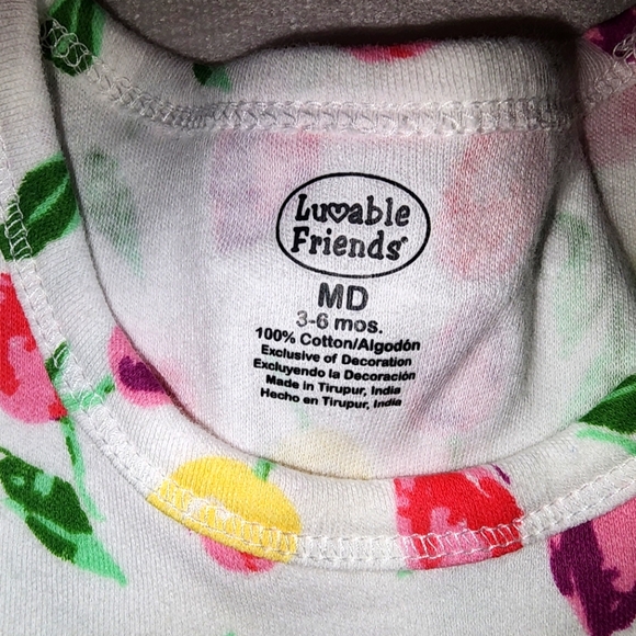 Lovable Friends- 3/6M- white- tulip print dress- spring- Easter - Picture 4 of 6